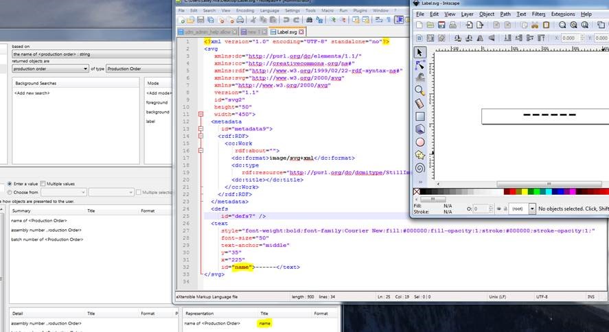Screenshot showing association between SVG field and rep title